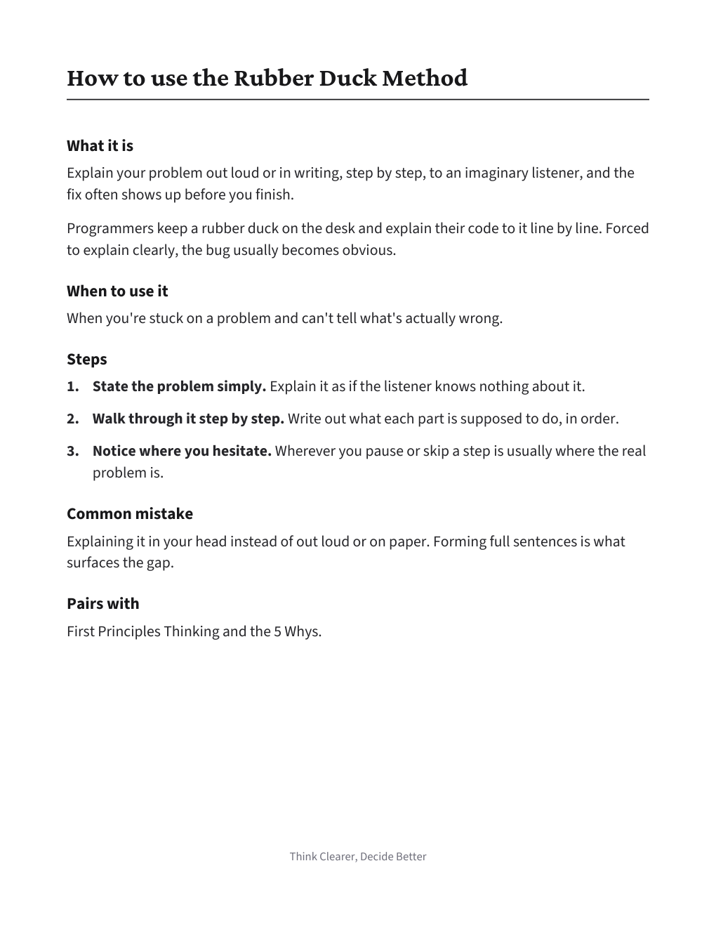 Rubber Duck Written Walkthrough, how to use it